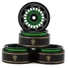 Type C 1.0" Brass Beadlock Crawler Wheels (Green) (4) (27.3g)