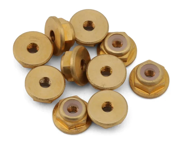 SCX24 Brass Nylon Lock Nuts (2x0.4mm) (10)