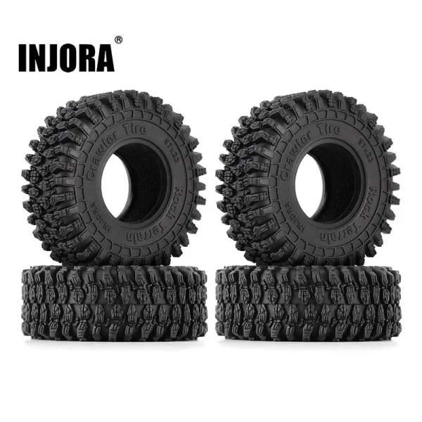 1.0" 57*22mm Rock Crawling Tires for 1/18 1/24 RC Crawlers (4) (T1016)