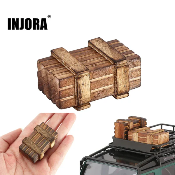 Mini Wooden Box Decoration Scale Accessories for 1/18 1/24 RC Crawlers