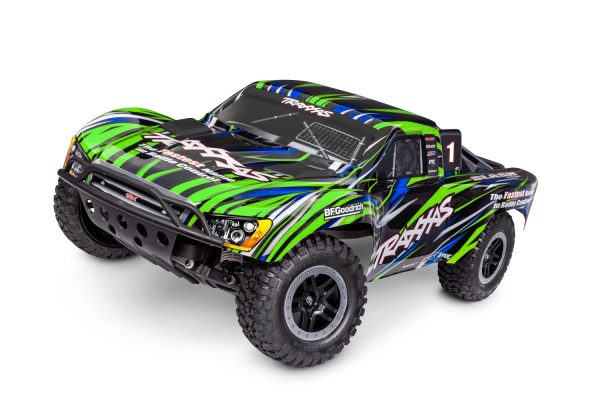 58334-4-Green Slash 2WD BL-2s HD, Clipless Body