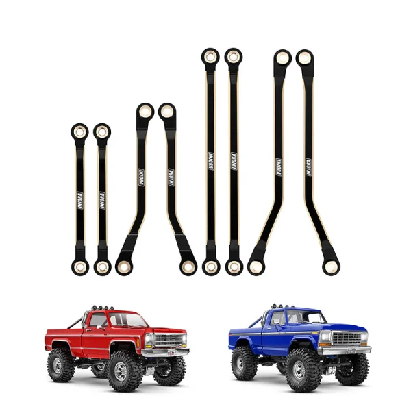 Brass High Clearance Links for 1/18 TRX4M High Trail K10 F150 (4M-97) - Black Brass