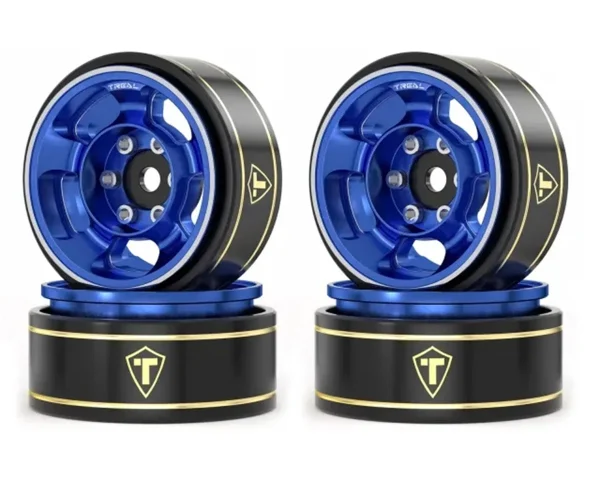 Type G 1.0" 5-Spoke Beadlock Classic Wheels (Blue) (4) (27.1g)