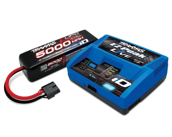 2996x Battery/charger completer pack (includes #2971 iD charger (1)- #2889X 5000mAh 14.8V 4-cell 25C LiPo battery (1))