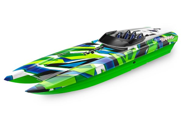 57046-4-GREEN DCB M41 Widebody: Brushless 40' Race Boat with TQi Traxxas Link  Enabled 2.4GHz Radio System & Traxxas Stability Management (TSM)