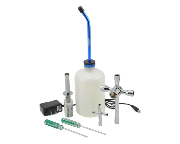 Nitro Starter Set w/Glow Ignitor, Fuel Bottle, Wrenches & Screwdrivers