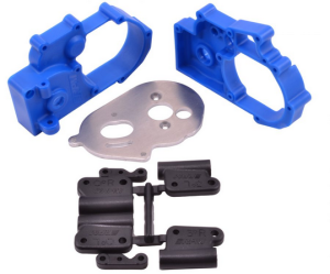 73612 Gearbox Housing & R Mounts-Black:TRA 2WD Vehicles
