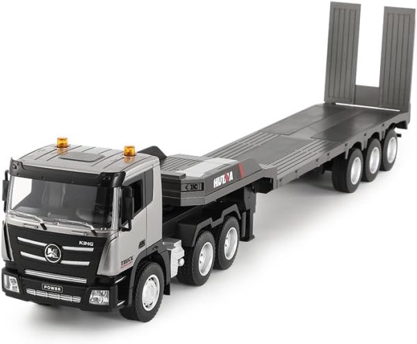 1318 1:18 RC Tractor Trailer Semi Truck 9CH Remote Control Cars with Flatbed Trailer