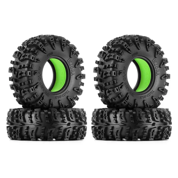 1.3" 70*27mm Swamp Claw Tires & Green Silicone Rubber Inserts Combo (4)