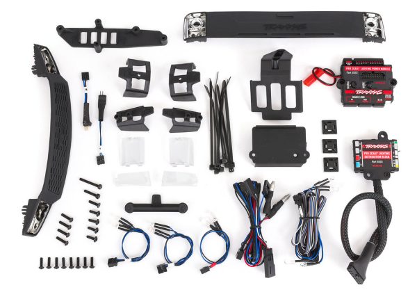 8085X LED light set- complete with power supply (contains headlights tail lights side marker lights distribution block and power supply) (fits #8130 body)
