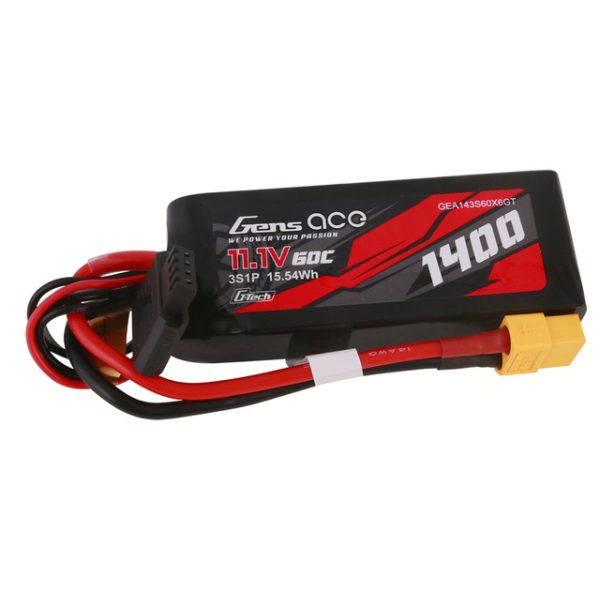 GEA143S60X6GT G-Tech 3S LiPo (Fits Mini E-Revo) Battery 60C (11.1V/1400mAh) w/XT60 Connector