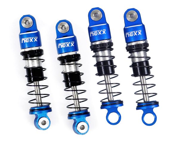 Blue Micro-B Pre-Assembled Aluminum Oil-Filled Shocks(4) (Front & Rear)