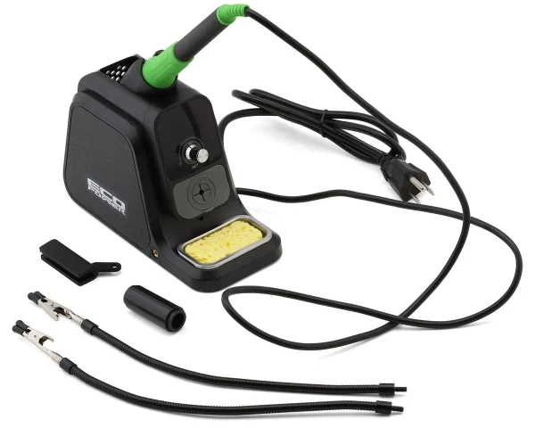 80W Adjustable Temperature Digital Soldering Station w/Alligator Clip Support Arms