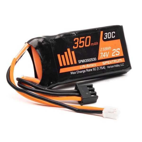 7.4V 350mAh 2S 30C LiPo Battery: PH2.0 (SCX24)