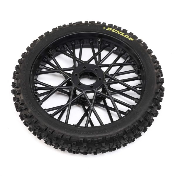 Dunlop MX53 Front Tire Mounted- Black: PM-MX