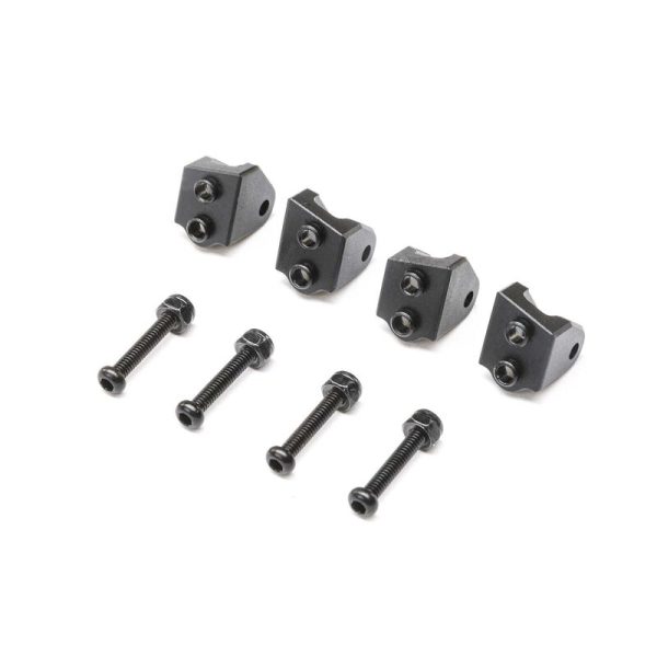 LOS314006 Lower 4-link Mount Set,Aluminum, Black(4):Mini LMT