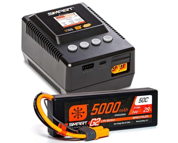 2S Smart Powerstage: 5000mAh 2S G2 LiPo & S155 Charger