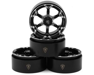 Type 4P 1.9" 6-Spoke Beadlock Wheels (Black) (4)