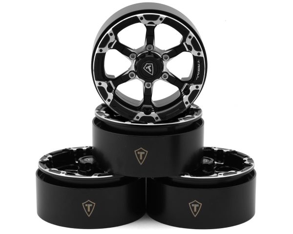 Type 4P 1.9" 6-Spoke Beadlock Wheels (Black) (4)