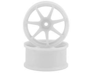AVS Model T7 Super High Traction Drift Wheels (White) (2) (8mm Offset) w/12mm Hex
