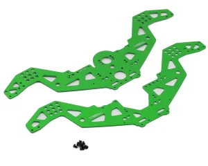 Losi Mini LMT Aluminum Chassis Frame Side Plates (Green) (2)