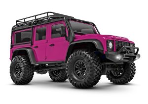 97054-1 Pink TRX-4M Land Rover Defender Body: 1/18-Scale 4WD Electric Truck with TQ 2.4GHz Radio System